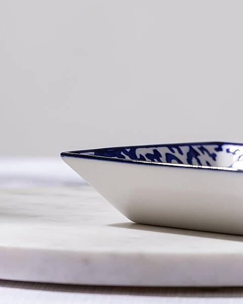 Freya Kare Tabak Mavi Beyaz 12 cm (AMZ50) - 2