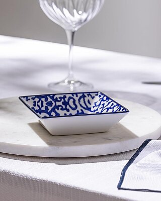 Freya Kare Tabak Mavi Beyaz 12 cm (AMZ50) - 4
