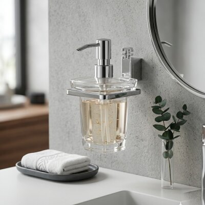 Gedy Damasco Sıvı Sabunluk Akrilik Krom (A.1IBB.DM01D/CR) - Gedy