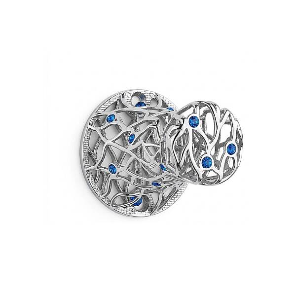Gedy Foglia Bornoz Askısı Mavi Swarovski/Krom (A.1GU.Q0334/CR) - 1