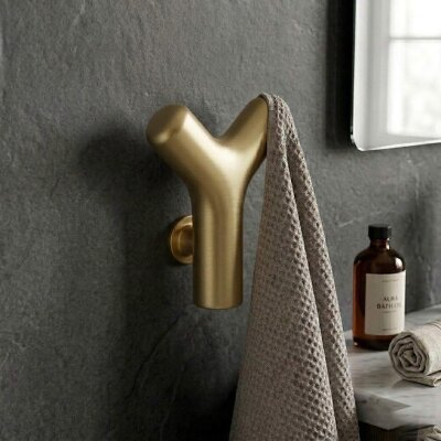 Gedy Gio İkili Bornoz Askısı Mat Altın (A.1IBB.GI08/OPS) - Gedy