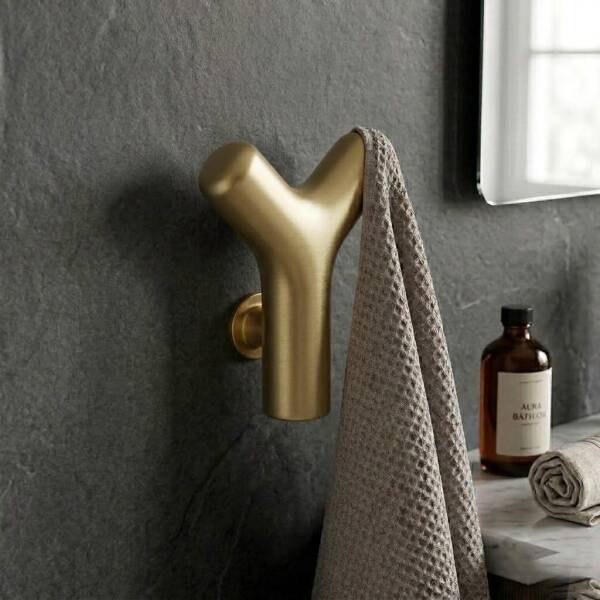 Gedy Gio İkili Bornoz Askısı Mat Altın (A.1IBB.GI08/OPS) - 1