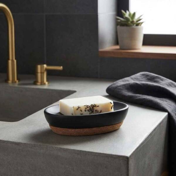 Gedy Ilary Seramik Mantar Sabunluk Siyah (A.1GD.IL11/14) - 1