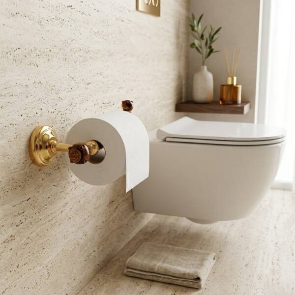 Gedy Murano Açık Tuvalet Kağıtlık Altın (A.1IBB.MU20/O) - 1