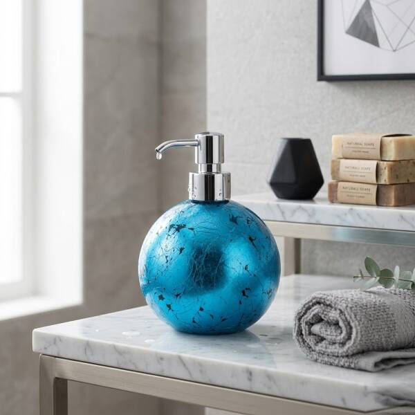 Gedy Murano Sıvı Sabunluk Turkuaz/Krom (A.1IBB.MU21D/TUR) - 1