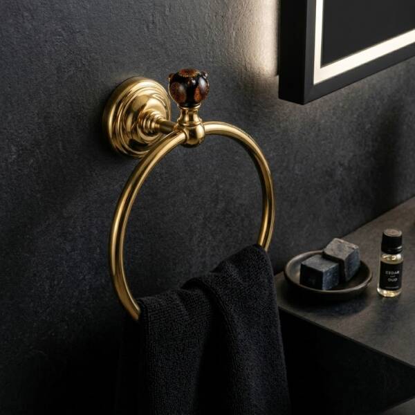 Gedy Murano Yuvarlak Havluluk Altın 18 cm (A.1IBB.MU07S/O) - 1