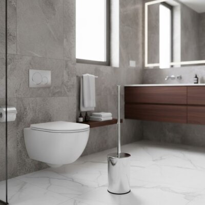 Gedy Omg Yerden Teleskobik Tuvalet Fırçalık Krom Renk (A.1NBL.70171) - Gedy