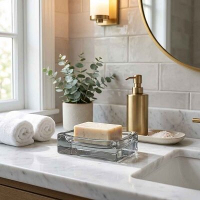 Gedy Rainbow Tezgah Üstü Sabunluk Gri (A.1GD.RA11/73) - Gedy