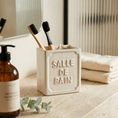 Gedy Vivienne Seramik Diş Fırçalık Beyaz (A.1GD.VV98/02) - Gedy