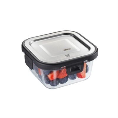 Gefu Milo Paslanmaz Çelik Kapaklı Gıda Saklama Kabı Kare 300 ml (GF 12755) - Gefu (1)