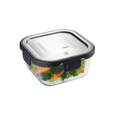 Gefu Milo Paslanmaz Çelik Kapaklı Gıda Saklama Kabı Kare 500 ml (GF 12756) - Gefu (1)