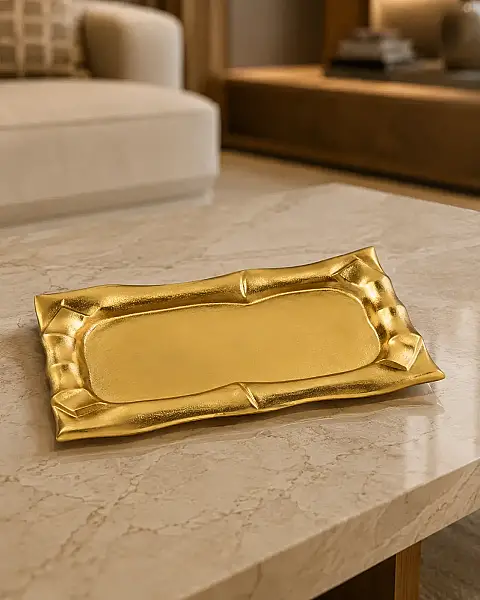 Gold Dekoratif Tepsi 40*21*3 cm (AK.IU0322) - 3