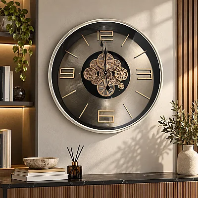 Gold Duvar Saati 59 cm (SFS-2606) - 1