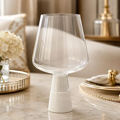 Gold Kadeh Küçük Mumluk 21*21*35 cm (AK.JD0105) - Vitale (1)