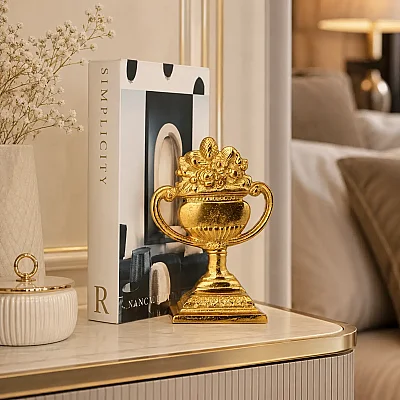 Gold Kupa Kitap Tutacağı 10*12*18 cm (AK.IV0178) - Vitale (1)