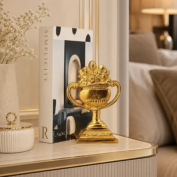 Gold Kupa Kitap Tutacağı 10*12*18 cm (AK.IV0178) - 2