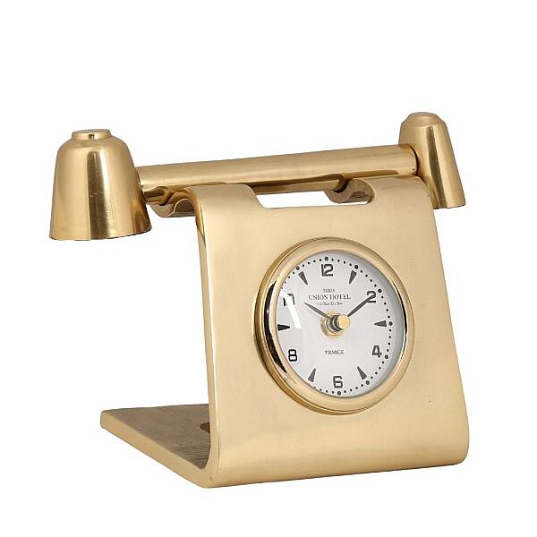 Gold Metal Retro Telefon Saat 13*22*15 cm (AK.IV0349) - 2
