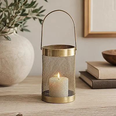 Gold Metal Tealight 13*13*20,5 cm (AK.JFA71000290) - 1