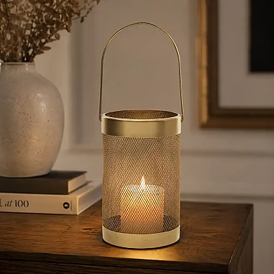Gold Metal Tealight 13*13*20,5 cm (AK.JFA71000290) - 5