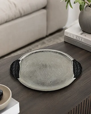Gümüş Dekoratif Tepsi 42*48*3 cm (AK.IU0335) - 3