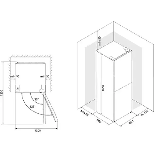 Hafele Astrol Solo Buzdolabı Kombi 60cm İnox (534.14.190) - 4