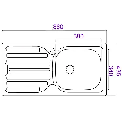 Hafele Capua03 Tezgah Üstü Eviye Seti Satine Sol Damlalık 860x435mm (570.90.482) - Hafele (1)