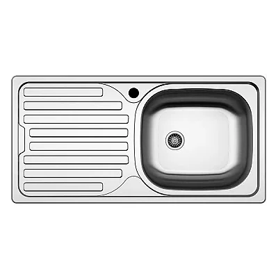 Hafele Capua03 Tezgah Üstü Eviye Seti Satine Sol Damlalık 860x435mm (570.90.482) - 1