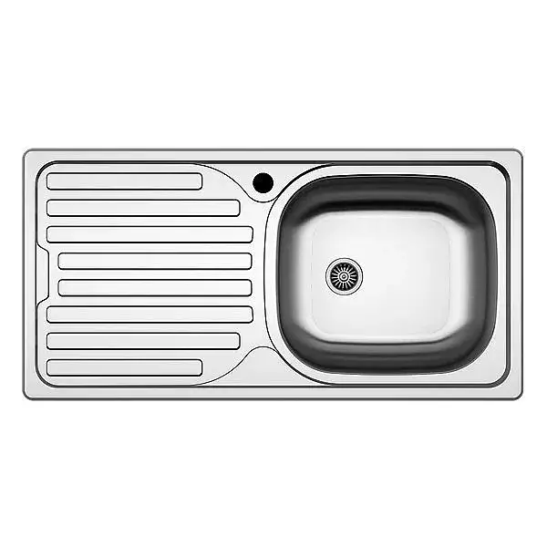 Hafele Capua03 Tezgah Üstü Eviye Seti Satine Sol Damlalık 860x435mm (570.90.482) - 1
