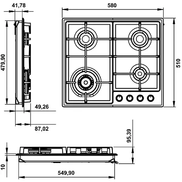 Hafele Contempo Ankastre Set Inox (533.09.402) - 3