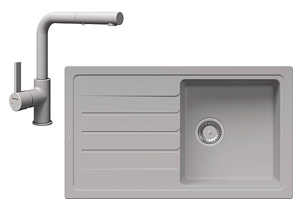 Hafele Eviye ve Batarya Seti Grano Eviye Granada 1000X500 Pull Batarya Seti Gri (570.90.397) - 1
