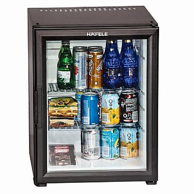 Hafele HMB02 Minibar Cam Kapaklı Soğutucu Siyah 40L (536.14.011) - Hafele
