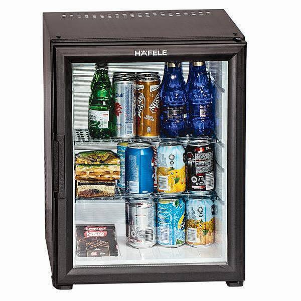 Hafele HMB02 Minibar Cam Kapaklı Soğutucu Siyah 40L (536.14.011) - 1