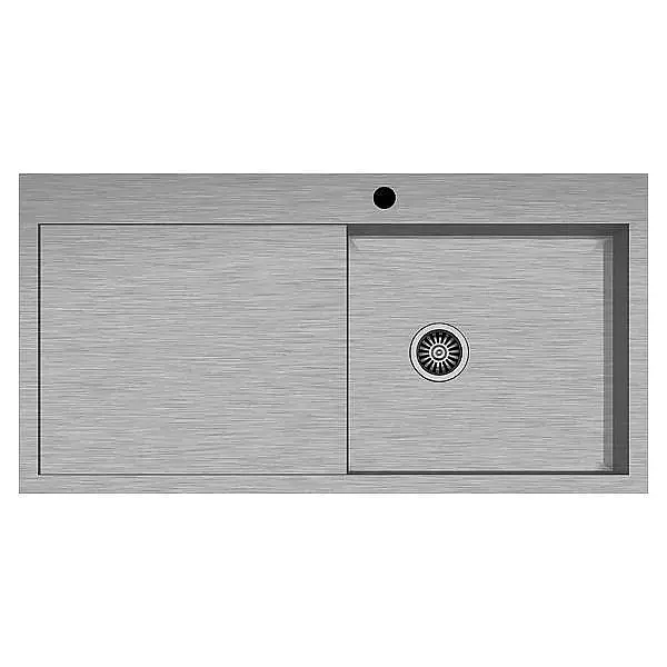 Hafele Novara Plus S01 Eviye 1000x510mm Fırçalı Sol Damlalık (570.90.542) - 1