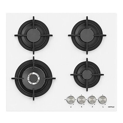 Hafele Orion II Gazlı Ocak 60 cm 3G1W Beyaz Cam (533.09.869) - Hafele
