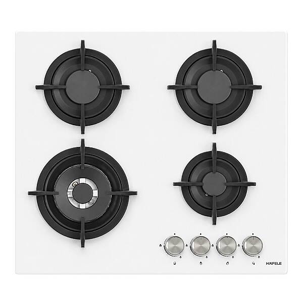 Hafele Orion II Gazlı Ocak 60 cm 3G1W Beyaz Cam (533.09.869) - 1