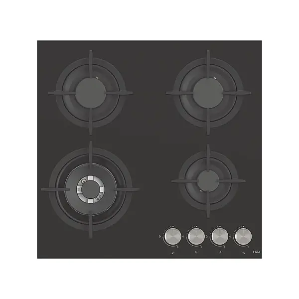 Hafele Orion II Gazlı Ocak 60cm 3G1W Siyah Cam (533.09.868) - 1