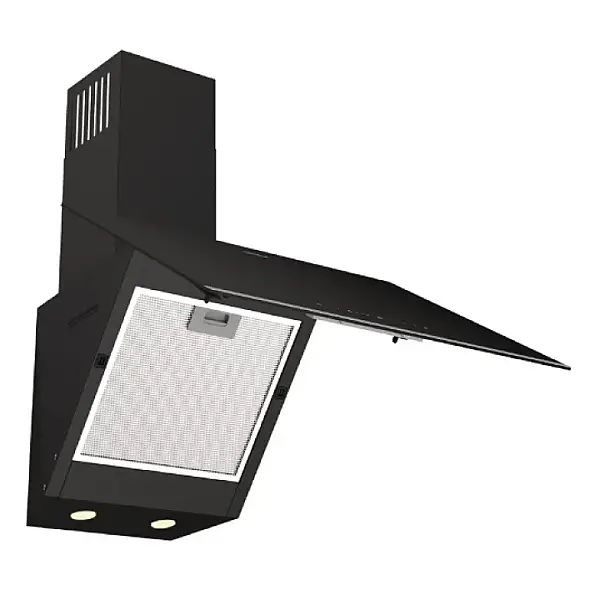 Hafele ORION S Davlumbaz 60cm açılı siyah tek cam (533.89.580) - 2