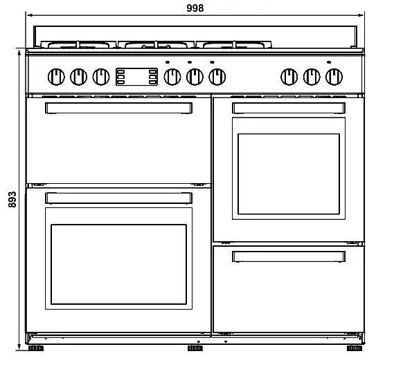 Hafele Sirius Kuzineli Fırın Gri 100 cm (533.09.007) - 2