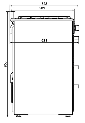 Hafele Sirius Kuzineli Fırın Gri 100 cm (533.09.007) - 3