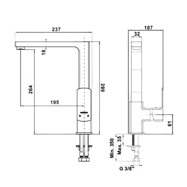 Hafele Solar Eviye Bataryası Parlak Krom (589.81.059) - 2