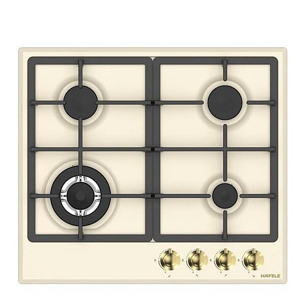 Hafele Vintage Gazlı Ocak 60 cm 3G1W Krem/Altın (533.09.751) - 1