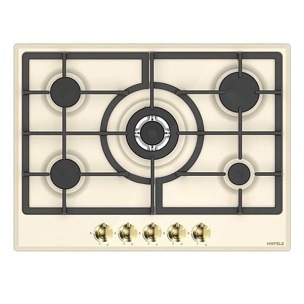 Hafele Vintage Gazlı Ocak 70cm 4G1W Krem/Altın (533.09.754) - 1
