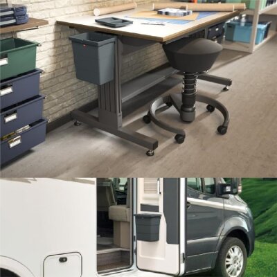 Hailo Flexbox Mini Çöp Kutusu Siyah 7 Lt (HL 0420-100) - 7