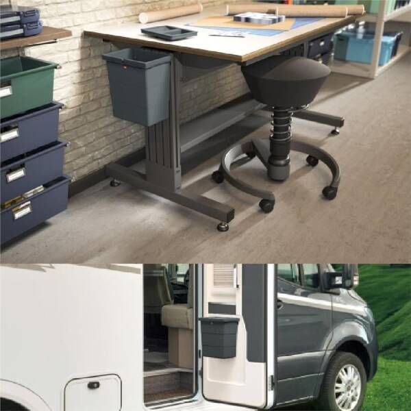 Hailo Flexbox Mini Çöp Kutusu Siyah 7 Lt (HL 0420-100) - 7