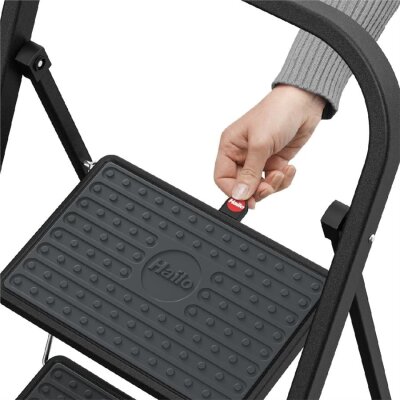 Hailo K44 Standardline 2 Basamaklı Merdiven Siyah Renk (HL 4396-310) - 3