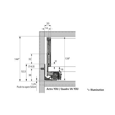 Hettich AvanTech You Kasa 500 mm Antrasit Sağ (9255197) - 2