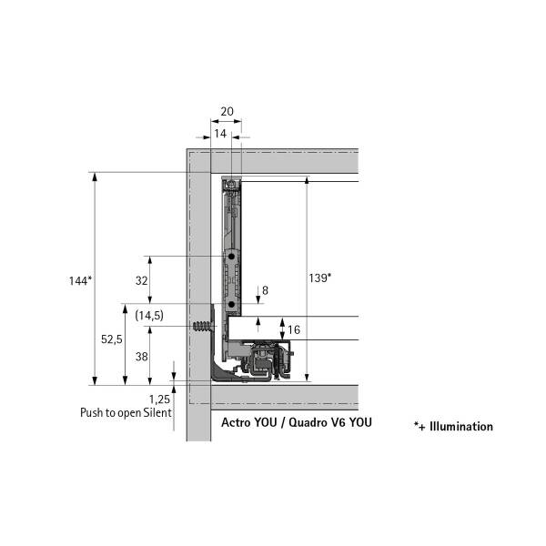 Hettich AvanTech You Kasa 500 mm Antrasit Sağ (9255197) - 2