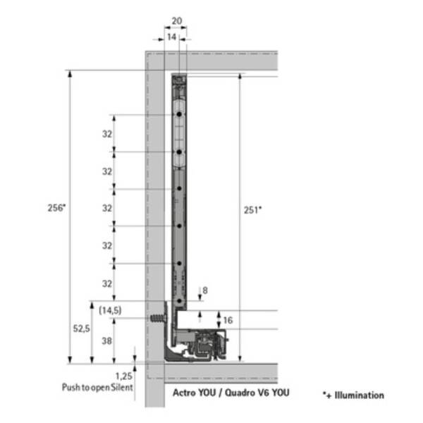 Hettich AvanTech You Kasa 500 mm Antrasit Sağ (9255233) - 2