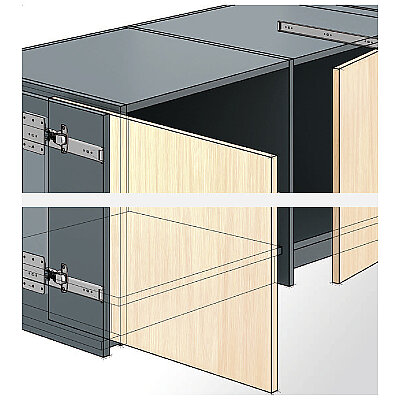 Hettich Döner sürgü kapak sistemi KA 5740 / 400 mm (41373) - Hettich (1)