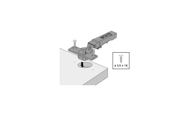 Hettich Novisys Düz Frenli Menteşe 105 Derece (9313100) - 5
